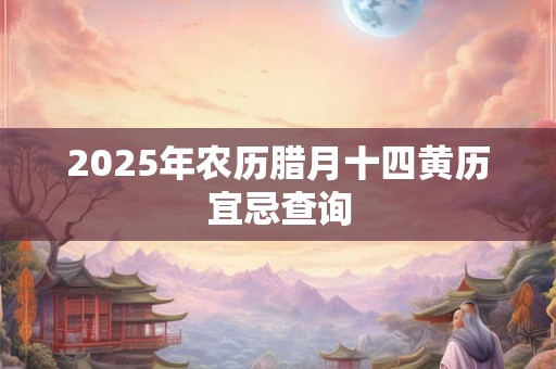2025年农历腊月十四黄历宜忌查询