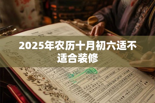 2025年农历十月初六适不适合装修