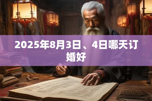 2025年8月3日、4日哪天订婚好