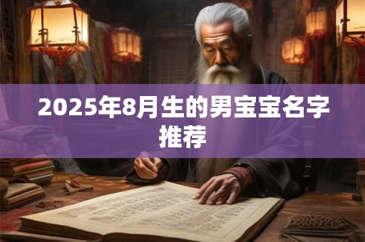 2025年8月生的男宝宝名字推荐 2025年8月生的男宝宝名字推荐