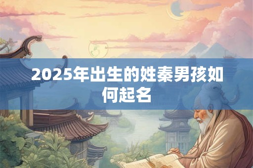 2025年出生的姓秦男孩如何起名