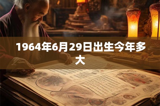 1964年6月29日出生今年多大