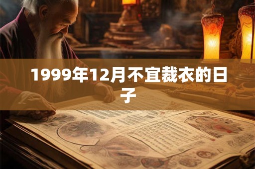 1999年12月不宜裁衣的日子