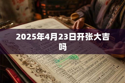 2025年4月23日开张大吉吗