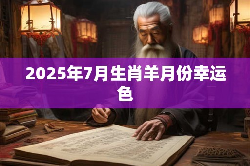 2025年7月生肖羊月份幸运色
