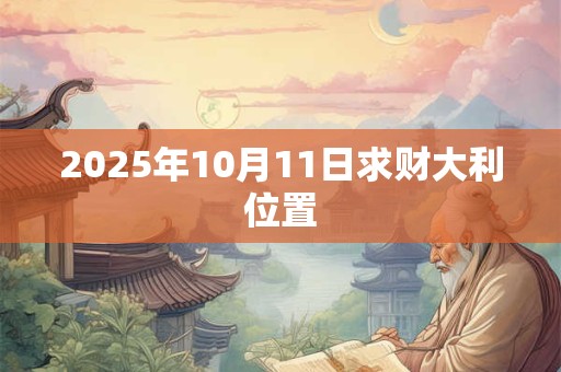2025年10月11日求财大利位置