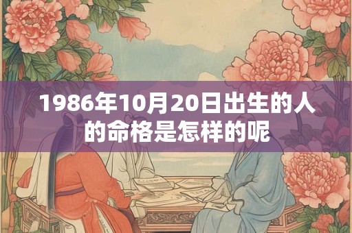 1986年10月20日出生的人的命格是怎样的呢