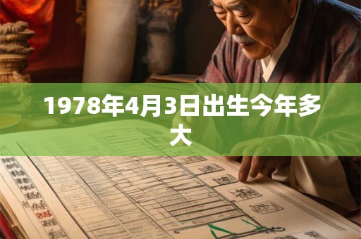1978年4月3日出生今年多大
