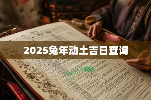 2025兔年动土吉日查询