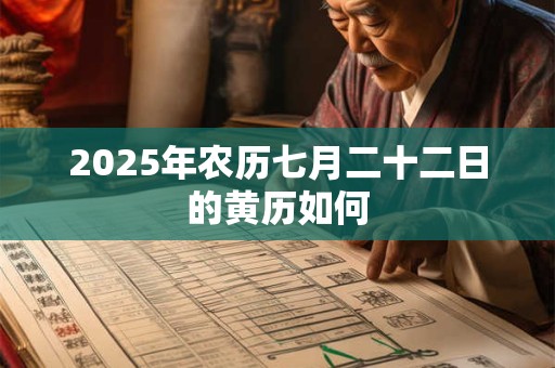 2025年农历七月二十二日的黄历如何 2025年农历七月二十二日的黄历如何