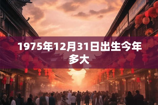 1975年12月31日出生今年多大