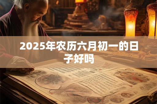 2025年农历六月初一的日子好吗