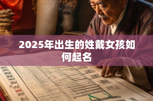 2025年出生的姓戴女孩如何起名