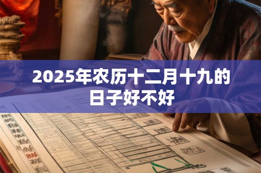 2025年农历十二月十九的日子好不好