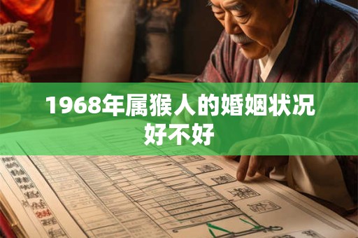 1968年属猴人的婚姻状况好不好