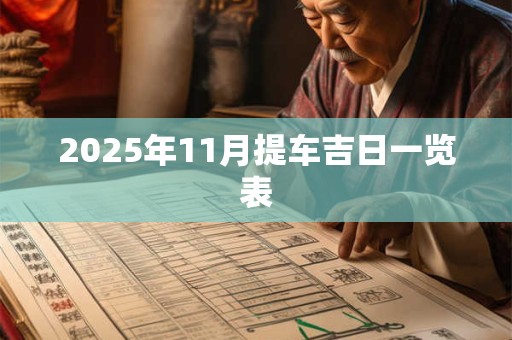 2025年11月提车吉日一览表