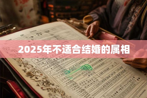 2025年不适合结婚的属相 2025年不适合结婚的属相