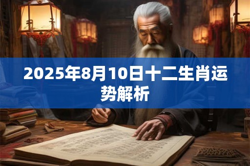 2025年8月10日十二生肖运势解析 2025年8月10日十二生肖运势解析