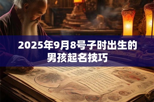 2025年9月8号子时出生的男孩起名技巧