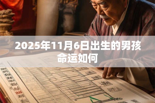 2025年11月6日出生的男孩命运如何