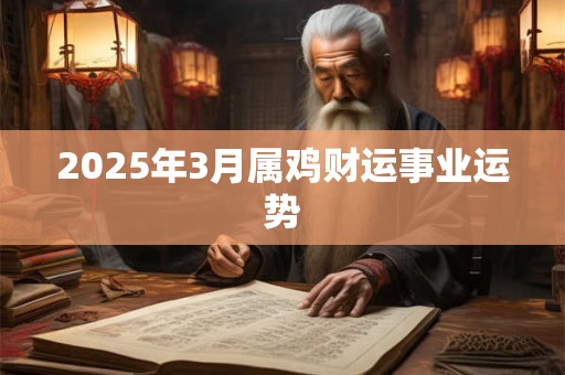 2025年3月属鸡财运事业运势