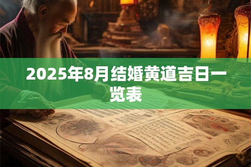 2025年8月结婚黄道吉日一览表