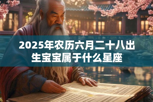 2025年农历六月二十八出生宝宝属于什么星座