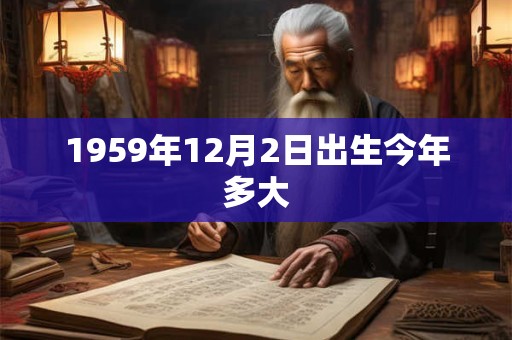 1959年12月2日出生今年多大
