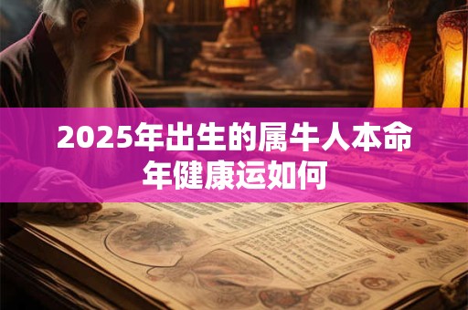 2025年出生的属牛人本命年健康运如何