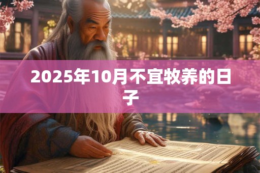 2025年10月不宜牧养的日子
