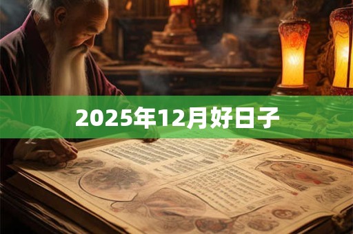 2025年12月好日子