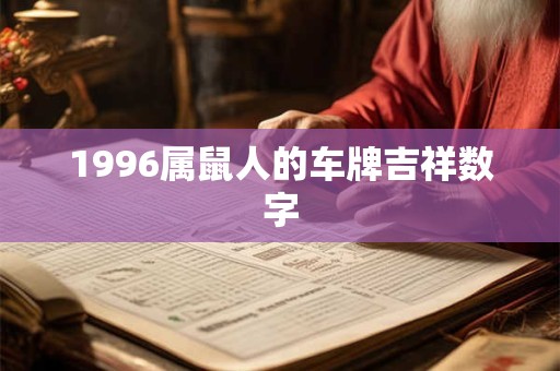 1996属鼠人的车牌吉祥数字