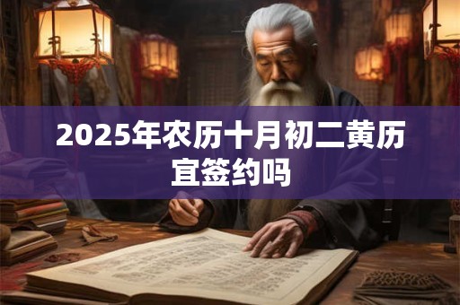 2025年农历十月初二黄历宜签约吗