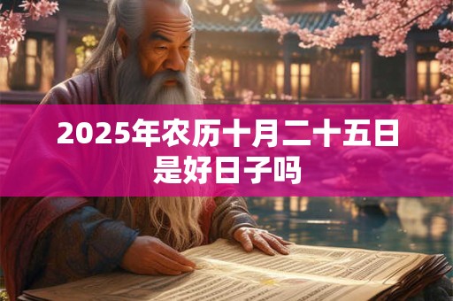 2025年农历十月二十五日是好日子吗