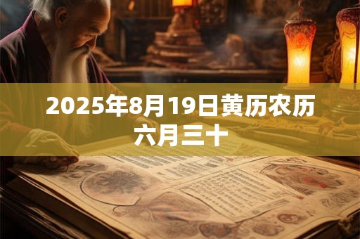 2025年8月19日黄历农历六月三十