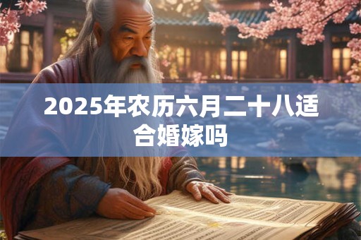 2025年农历六月二十八适合婚嫁吗