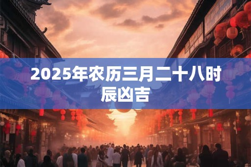 2025年农历三月二十八时辰凶吉
