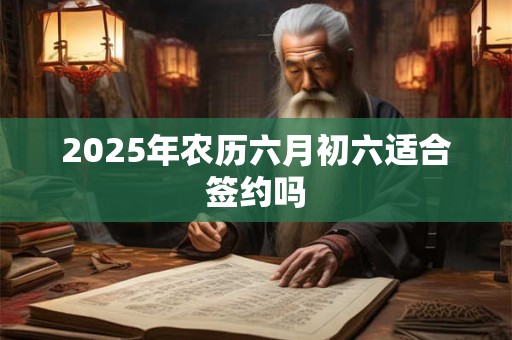 2025年农历六月初六适合签约吗