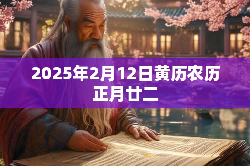 2025年2月12日黄历农历正月廿二
