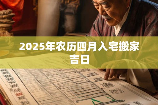 2025年农历四月入宅搬家吉日