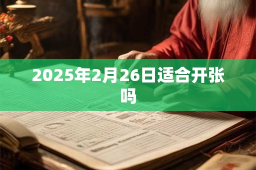 2025年2月26日适合开张吗