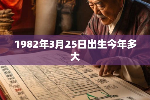 1982年3月25日出生今年多大 1982年3月25日出生今年多大