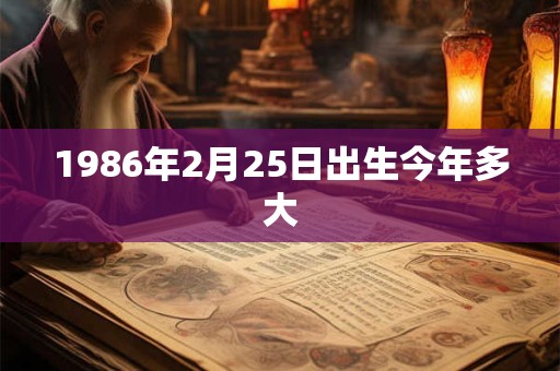 1986年2月25日出生今年多大