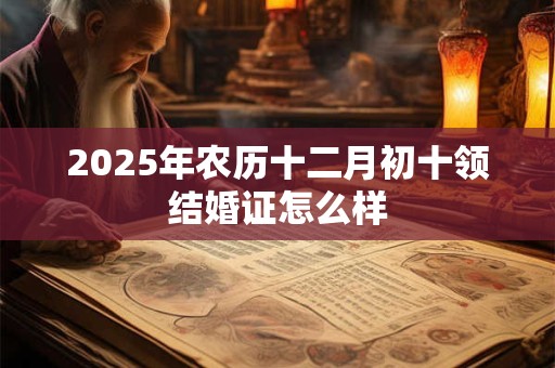 2025年农历十二月初十领结婚证怎么样