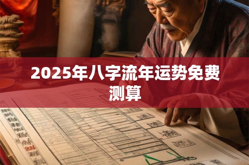 2025年八字流年运势免费测算