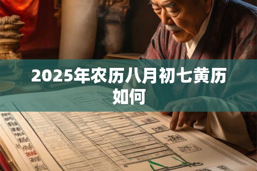 2025年农历八月初七黄历如何