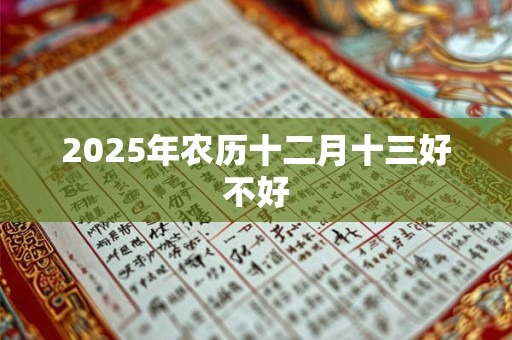 2025年农历十二月十三好不好