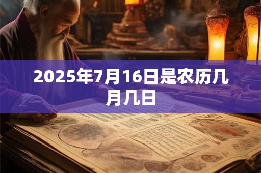 2025年7月16日是农历几月几日