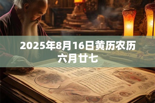 2025年8月16日黄历农历六月廿七
