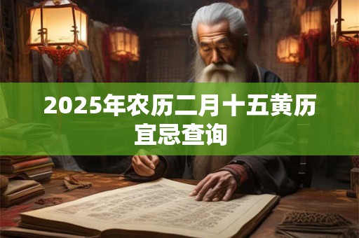 2025年农历二月十五黄历宜忌查询